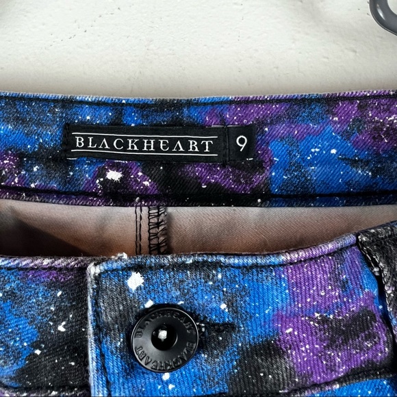 Blackheart Galaxy Space Print Shorts Size 9 - Picture 3 of 4